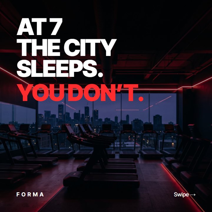 slide · “At 7 the city sleeps”